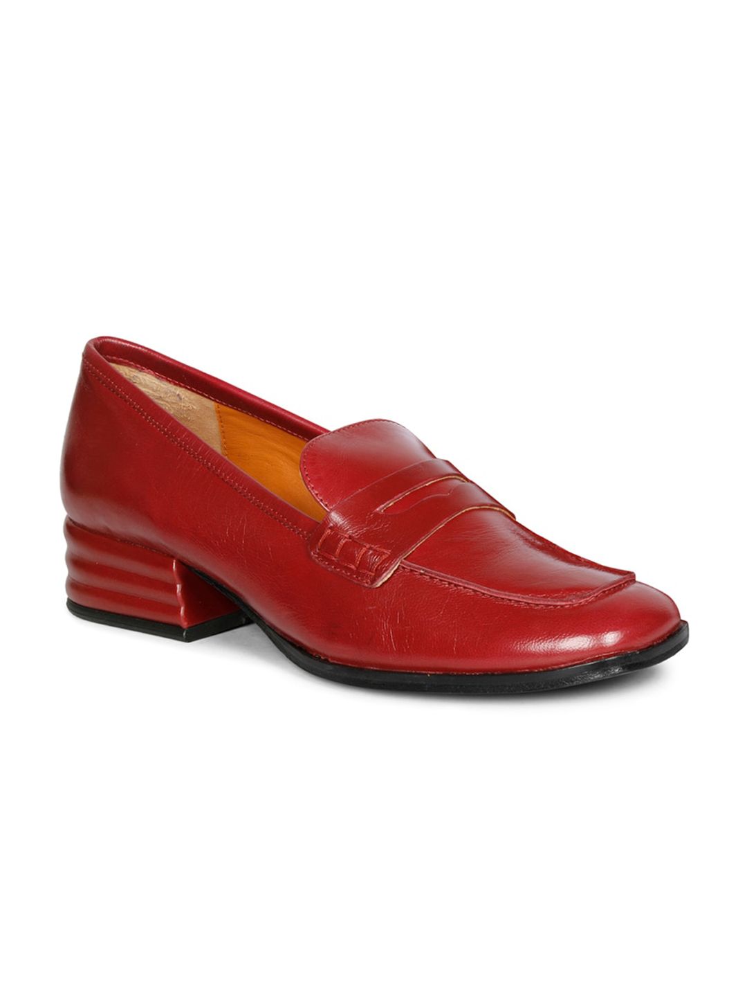 Saint G Women Leather Block Heeled Loafers Price in India
