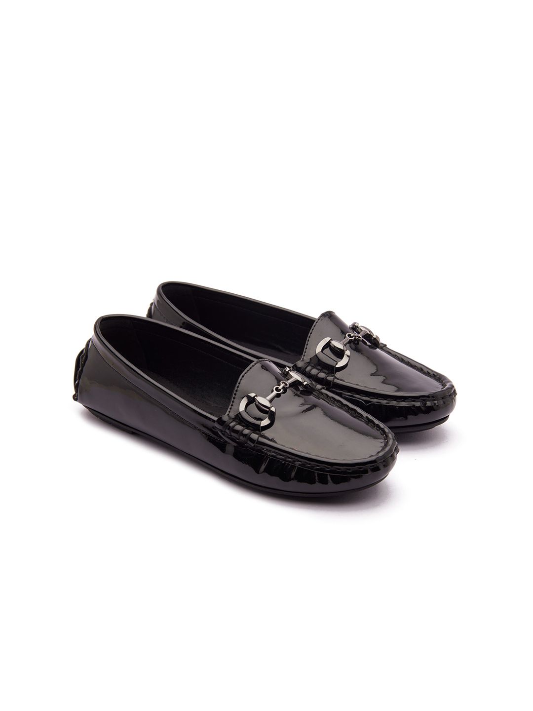 MICHAEL ANGELO Women Black Loafers Price in India