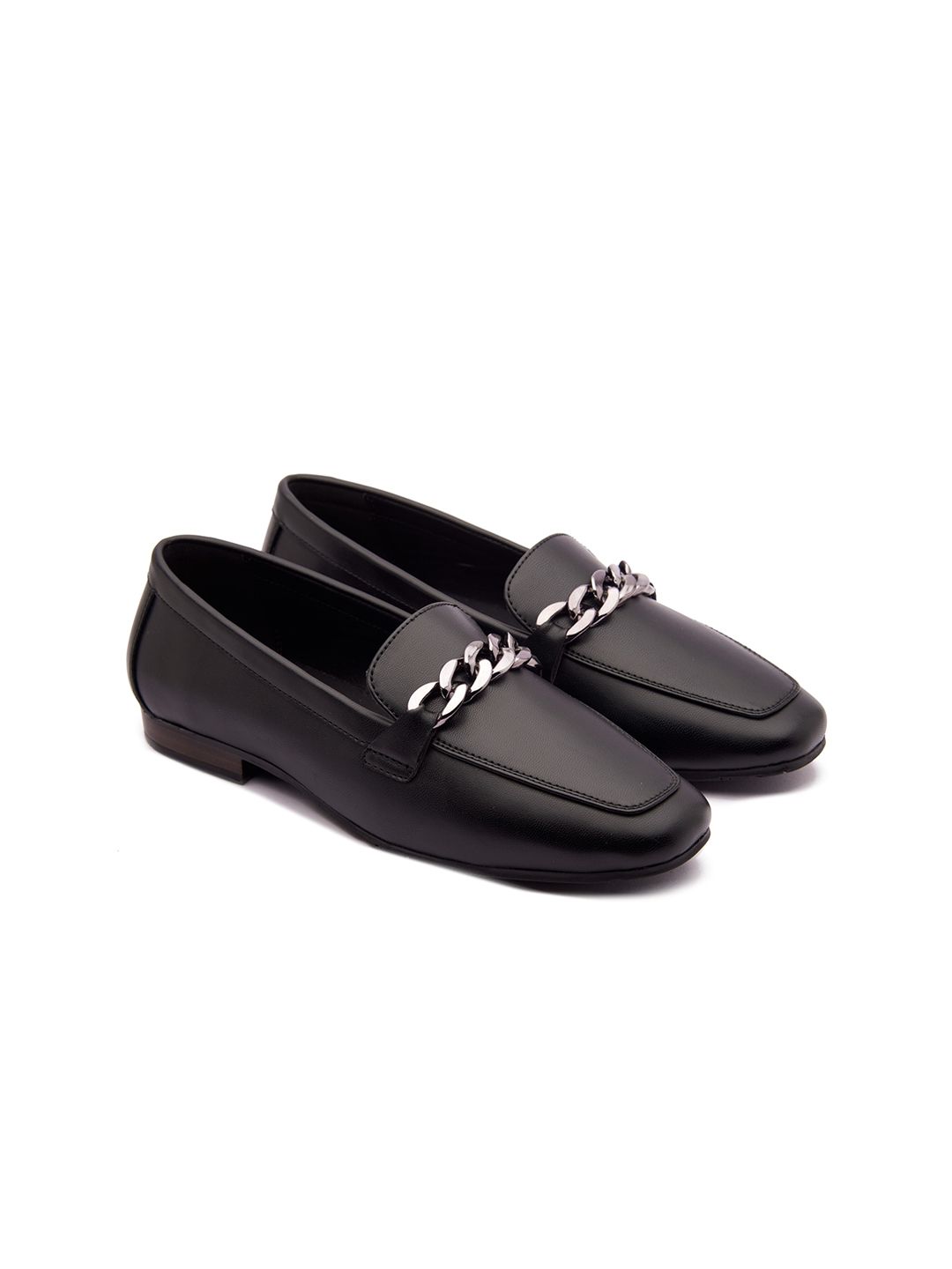 MICHAEL ANGELO Women Black Loafers Price in India