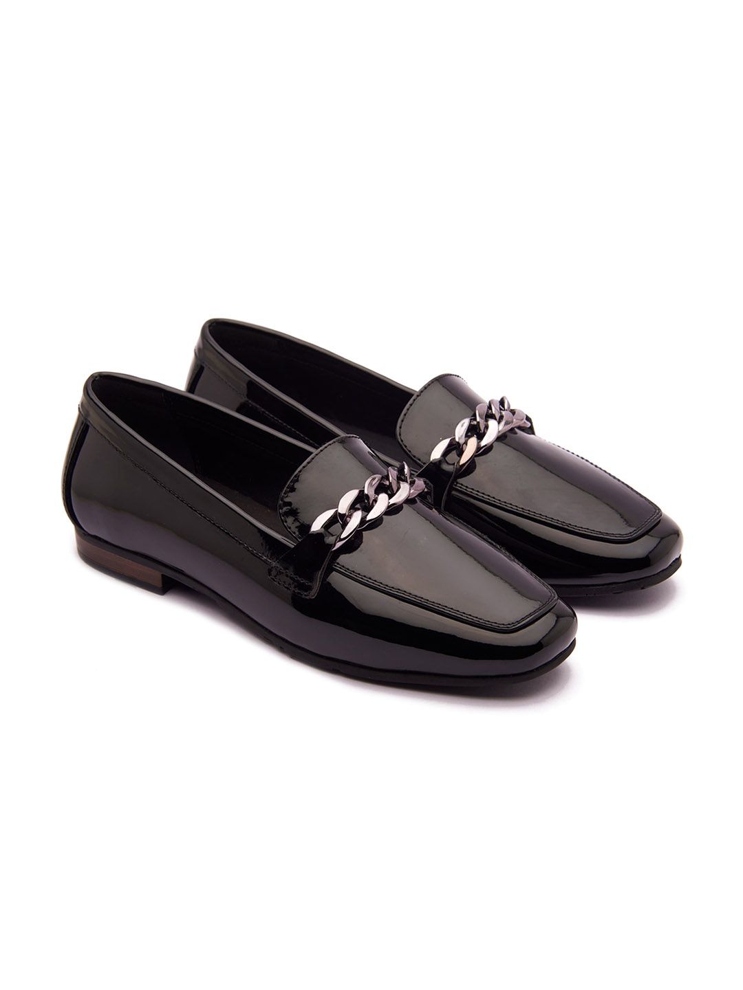 MICHAEL ANGELO Women Black Loafers Price in India