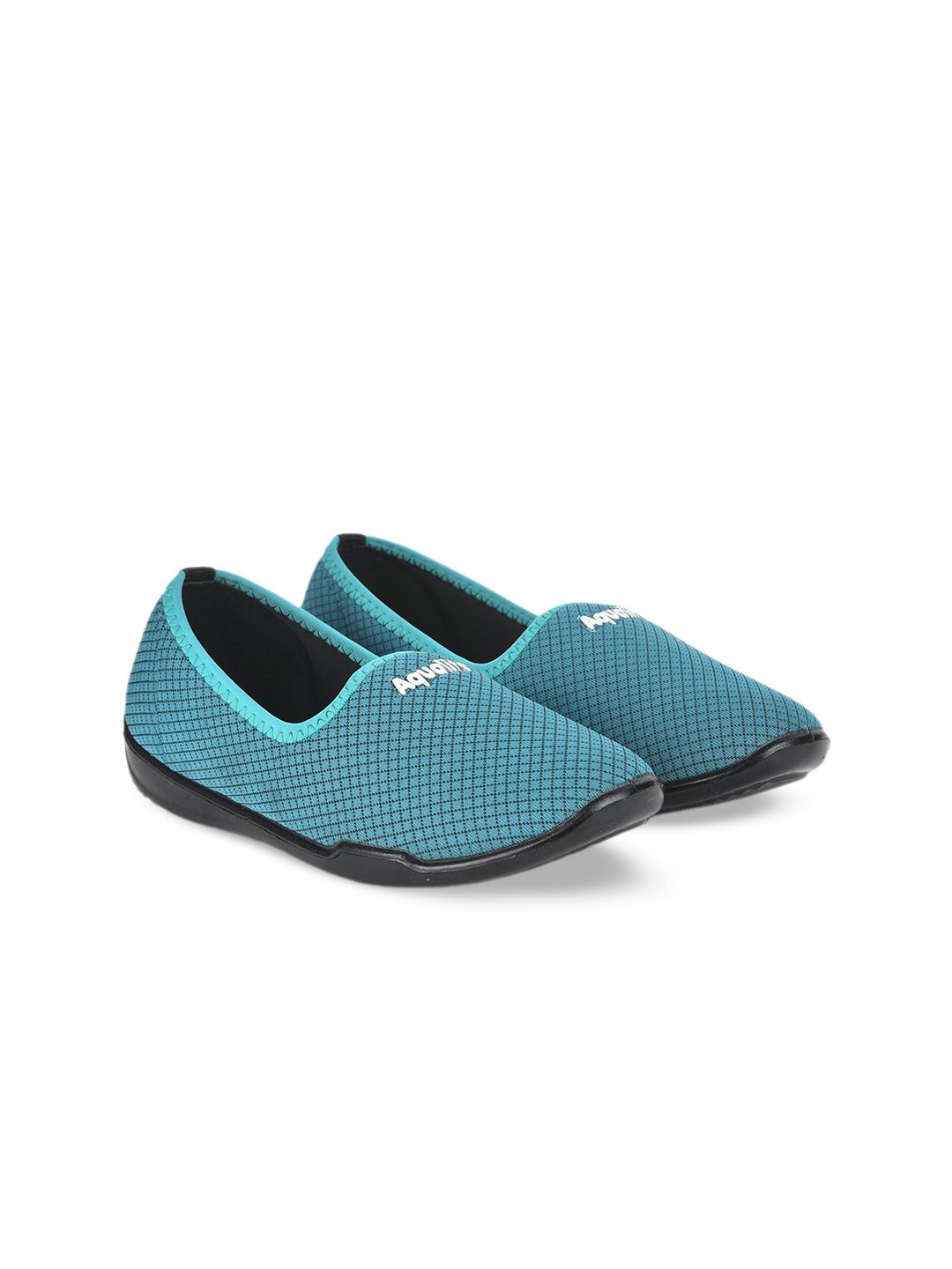 Aqualite Women Blue Woven Design Slip-On Sneakers Price in India