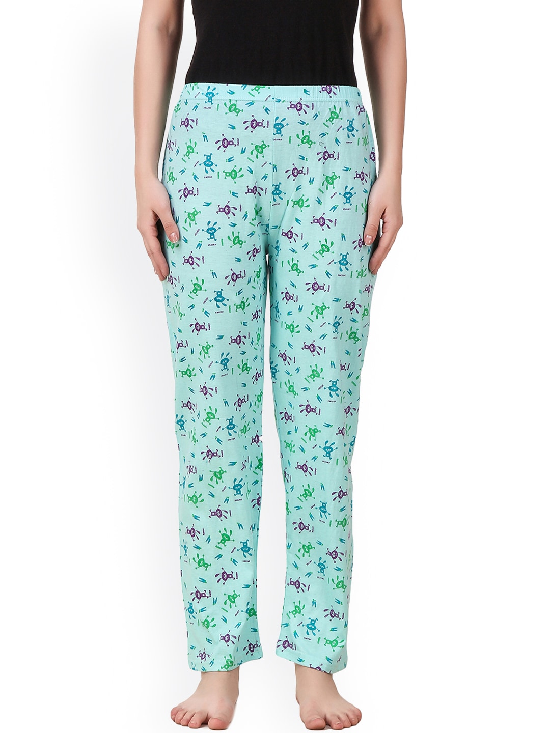 Masha Blue Printed Pyjamas PJ-A1-44 Price in India