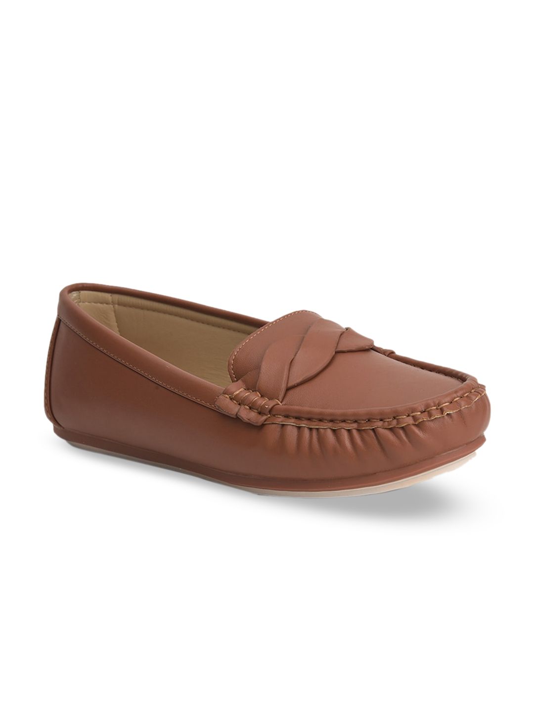 Liberty Women Brown Solid Loafers Price in India