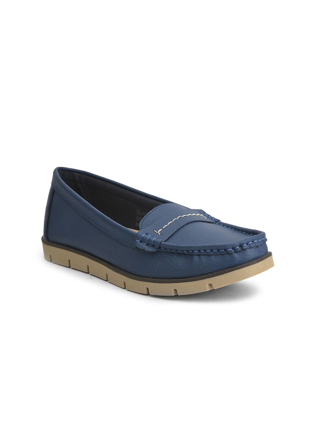 Liberty Women Blue Solid Loafers Price in India