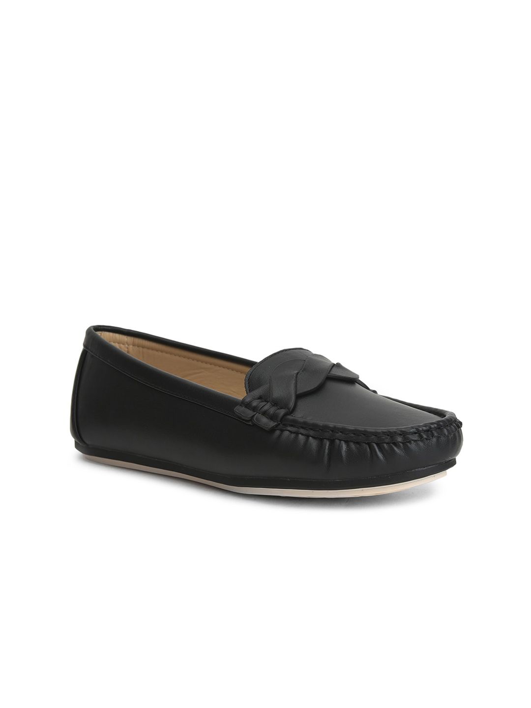 Liberty Women Black Solid Loafers Price in India