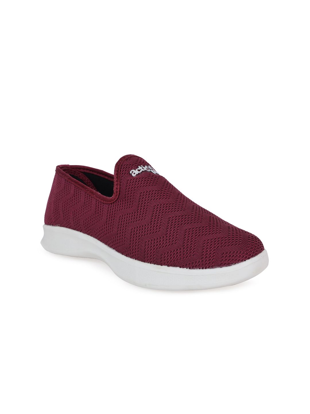 Action Plus Women Purple Woven Design Slip-On Sneakers Price in India