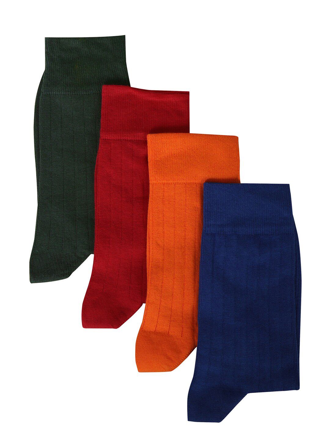 THE DAILY OUTFITS Men Pack Of 4 Assorted Calf Length Socks