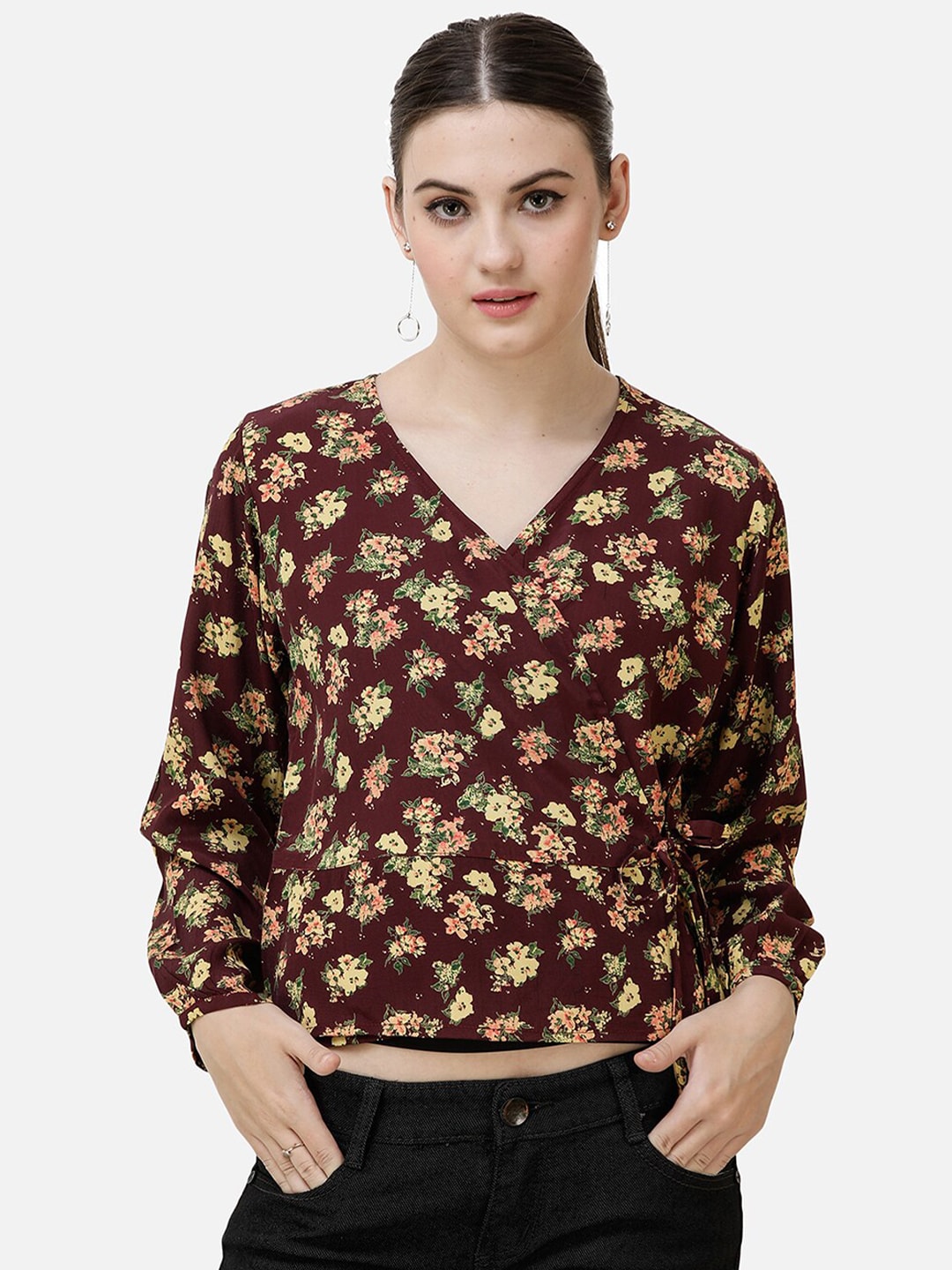 DECHEN  Floral Print Casual Top Price in India