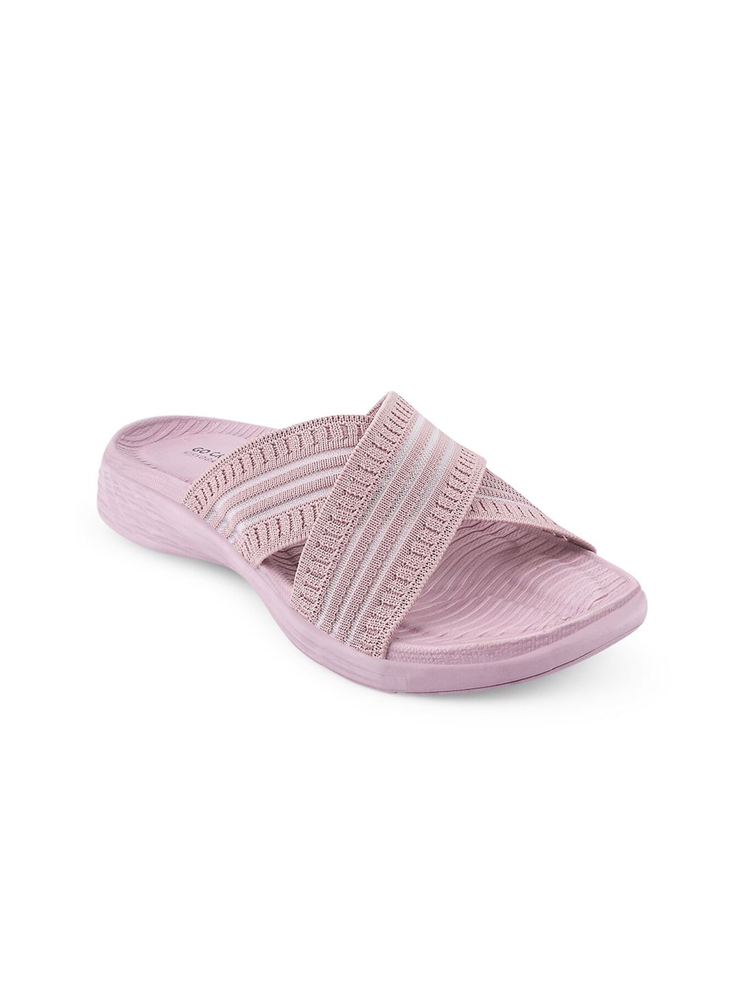 Campus Women Mauve & White Self Design Sliders