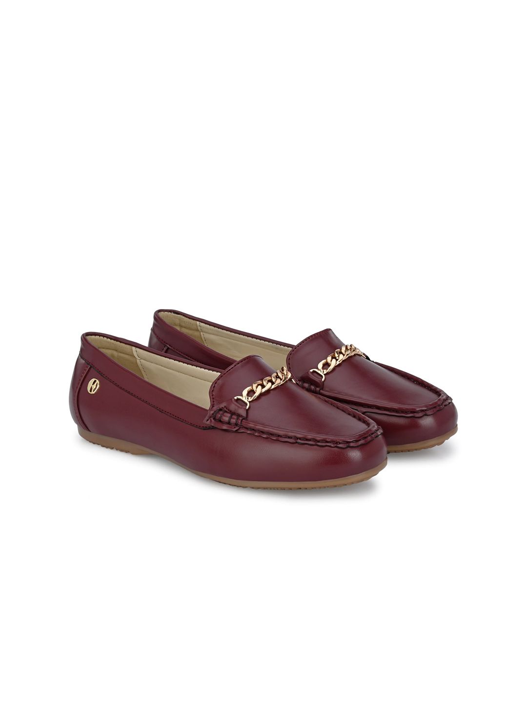 ELLE Women Maroon Loafers Price in India