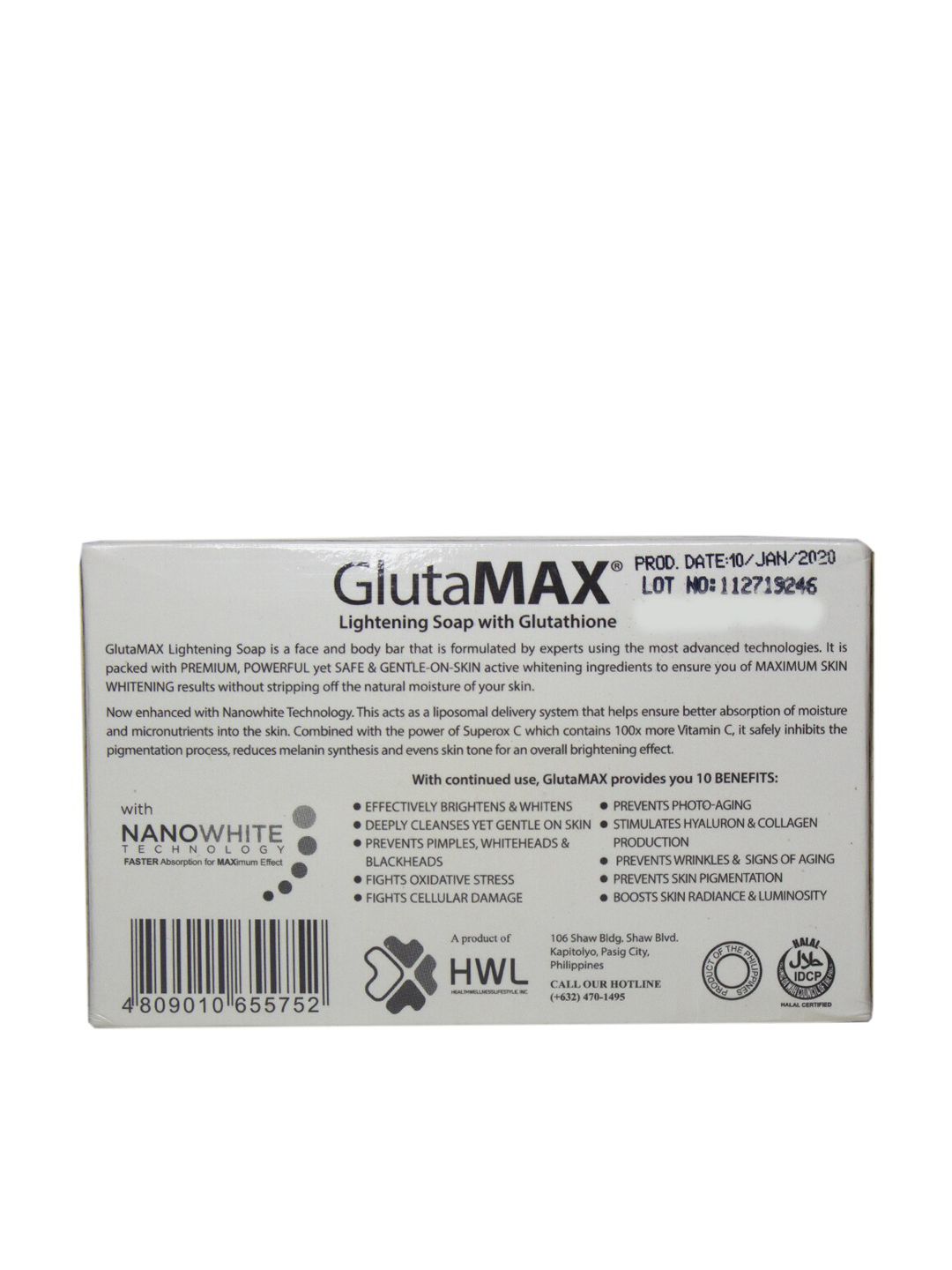 Buy Queue GlutaMax Face Lightening Soap with Glutathione - 135 g - Soap for Unisex 21011696
