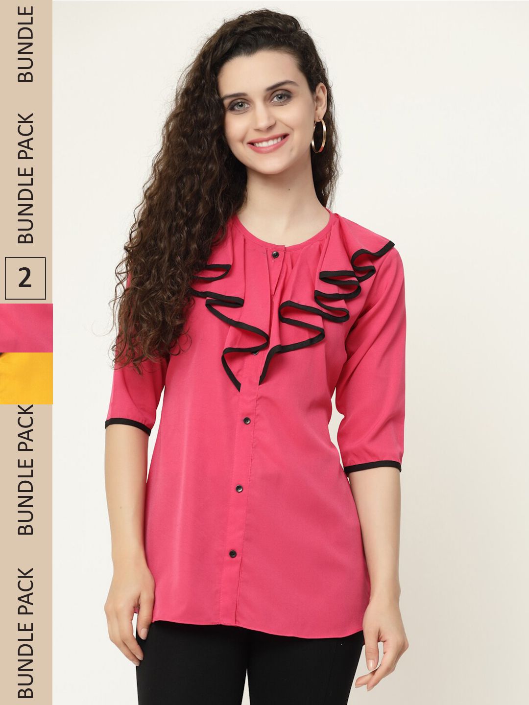 MISS AYSE Pack of 2 Shirt Style Top Price in India