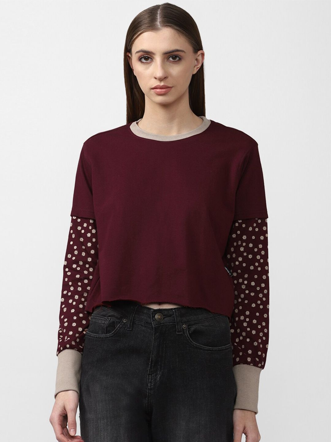FOREVER 21 Boxy Crop Top Price in India