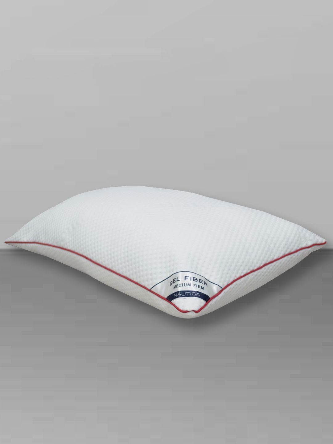 Nautica Aloevera Gel White Solid Polyester Medium Sleep Pillow-46 x 69 cm