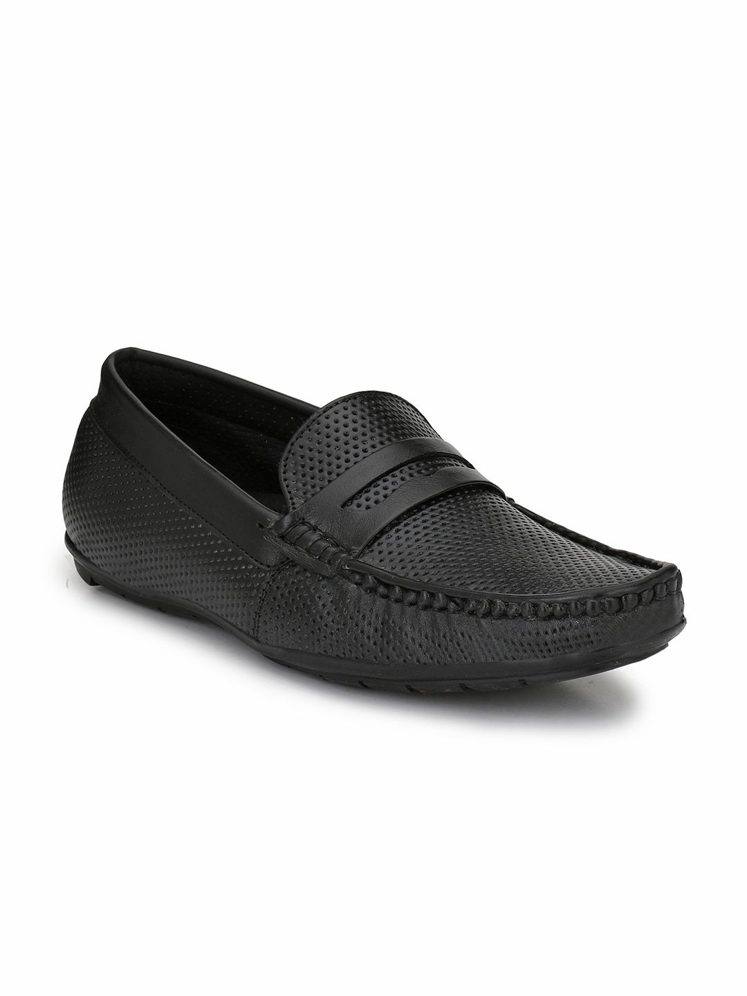 Hirels Men Perforations Leather Loafers