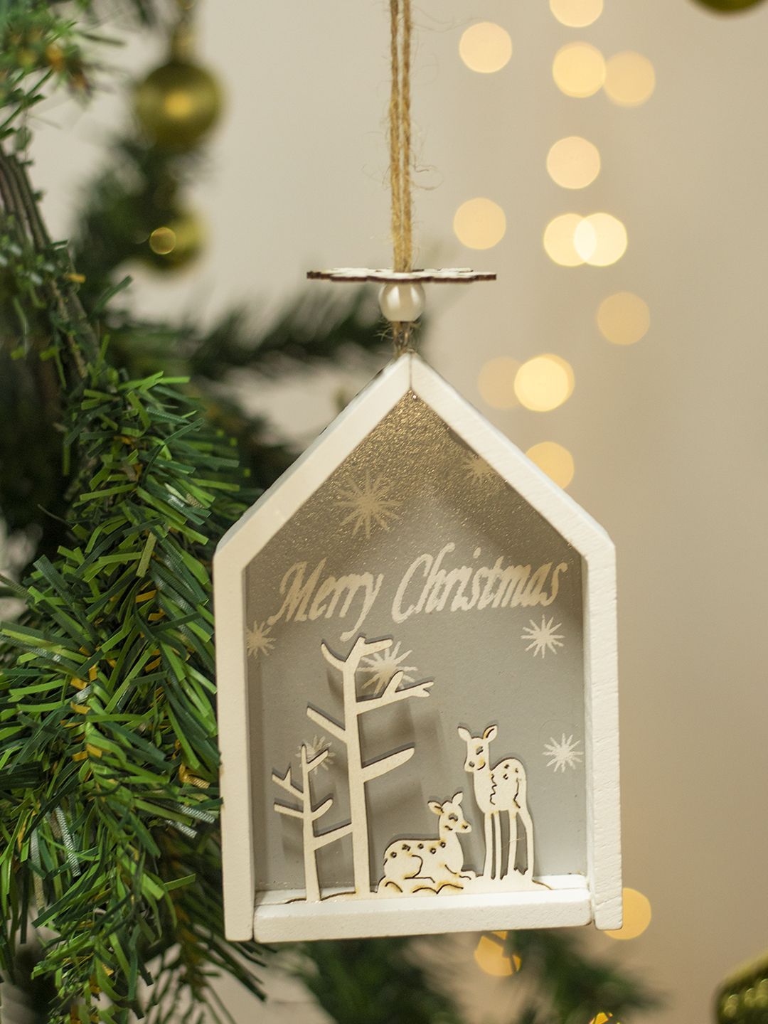 MARKET99 Set Of 2 Merry Christmas Hanging Plaque