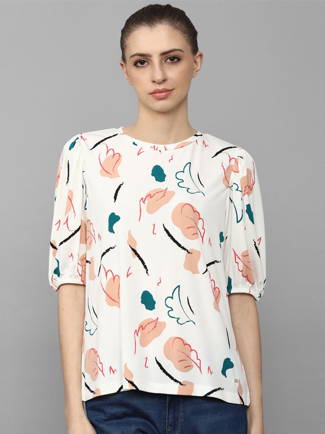 Allen Solly Tropical Print Tropical Top Price in India