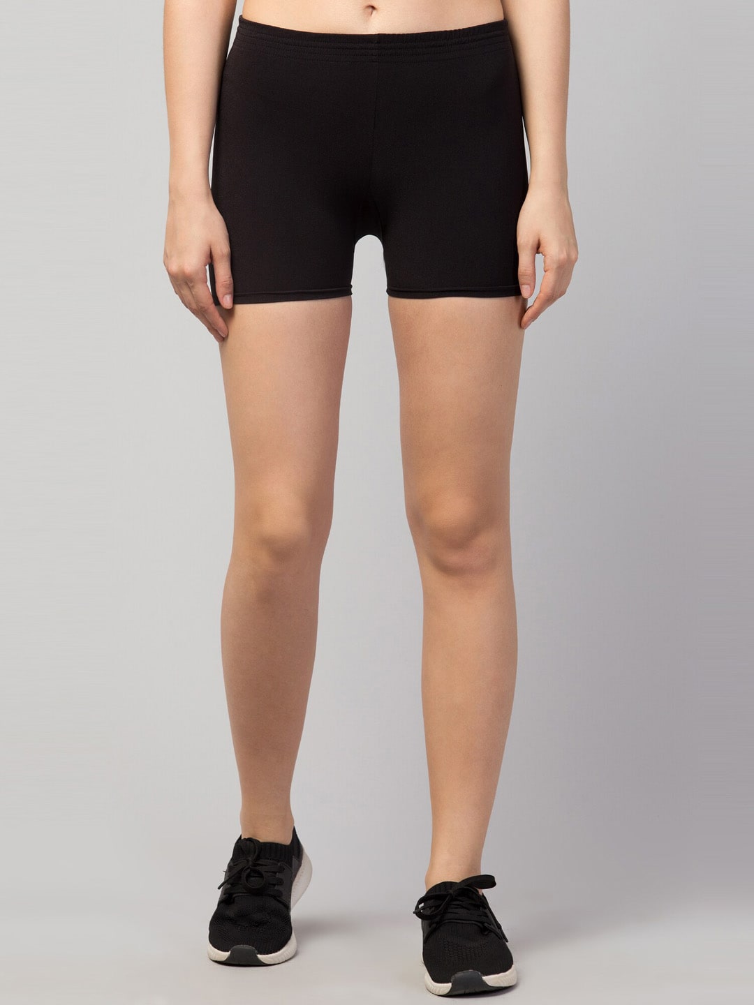 Apraa & Parma Women Black Skinny Fit Cycling e-Dry Technology Technology Shorts Price in India