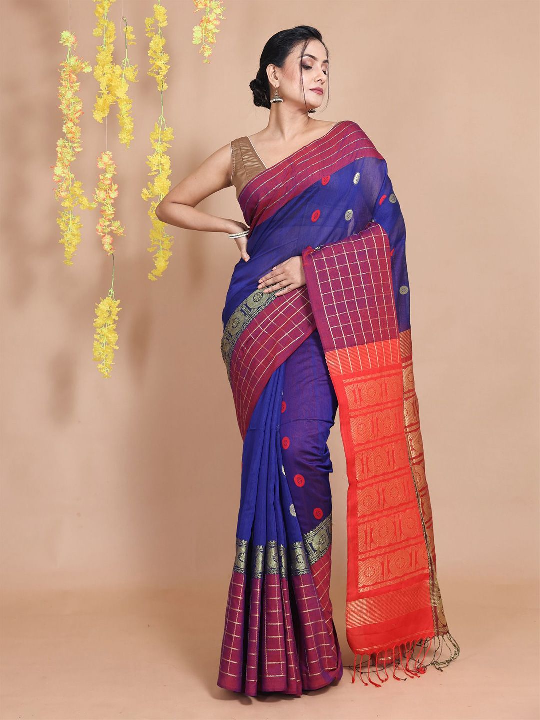 Charukriti Woven Design Zari Saree Price in India