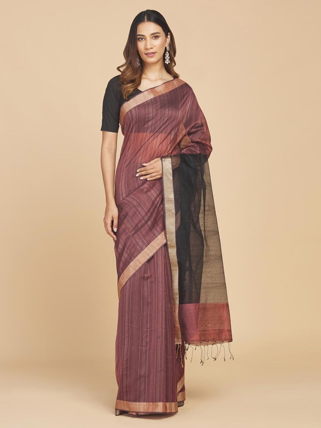 Fabindia Woven Design Zari Saree Price in India