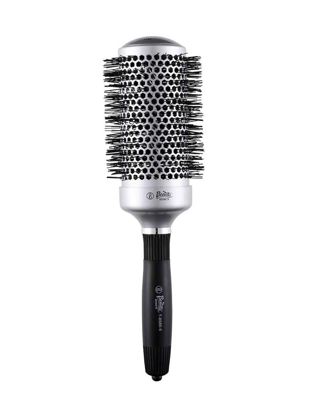 Beaute Secrets Round Blow Drying Large Ceramic Ion Thermal Barrel Hair Brush - Grey