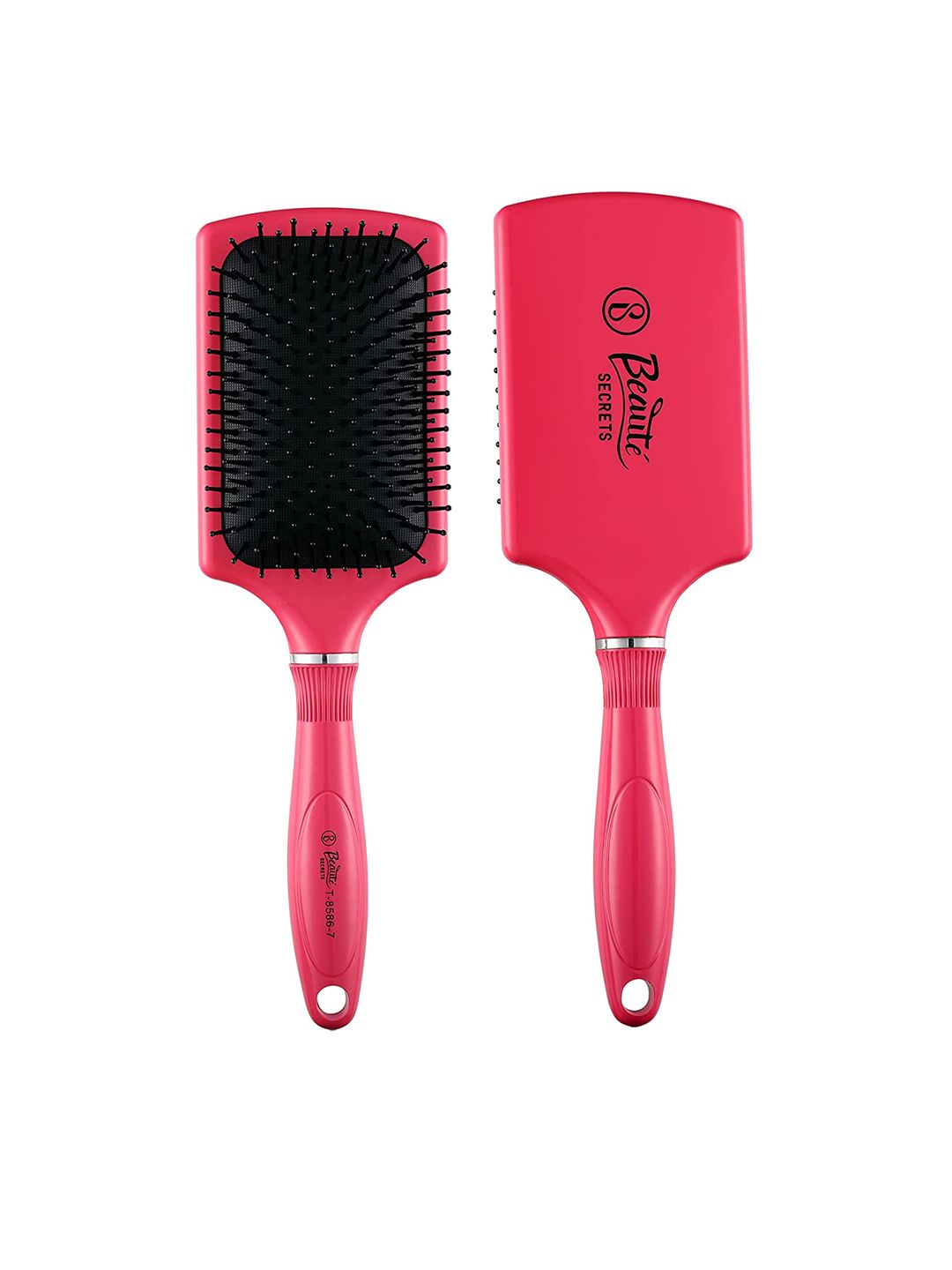 Beaute Secrets Large Padded Hair Brush For All Hair Types - Pink