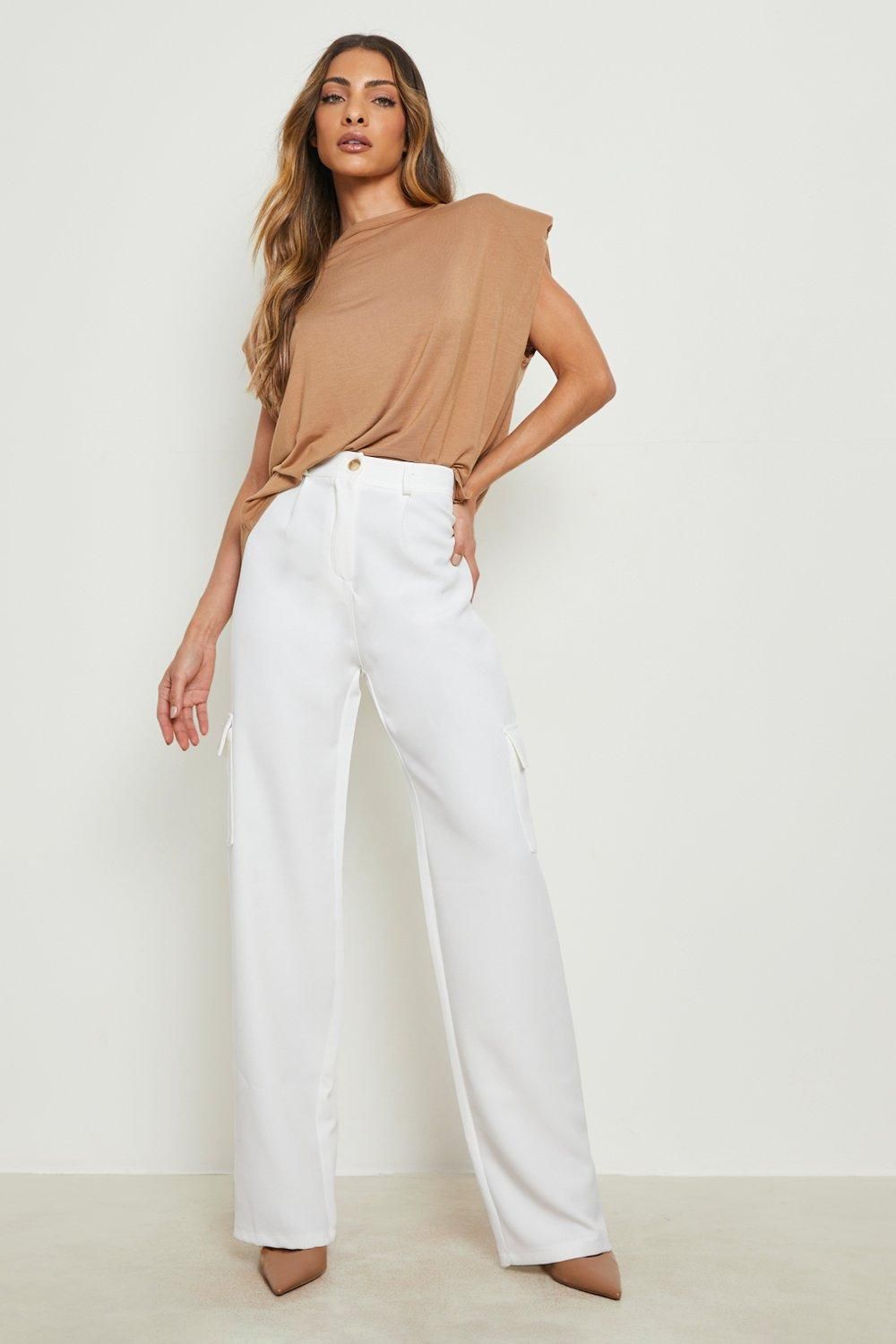 Boohoo Women Pocket Detail Wide Leg Trouser Price in India