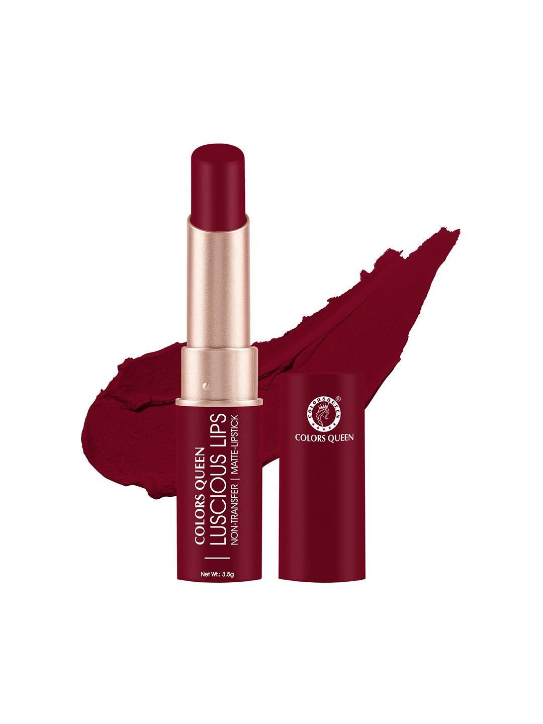 Colors Queen Luscious Lips Non Transfer Matte Lipstick 3.5g - Wild Maroon 09