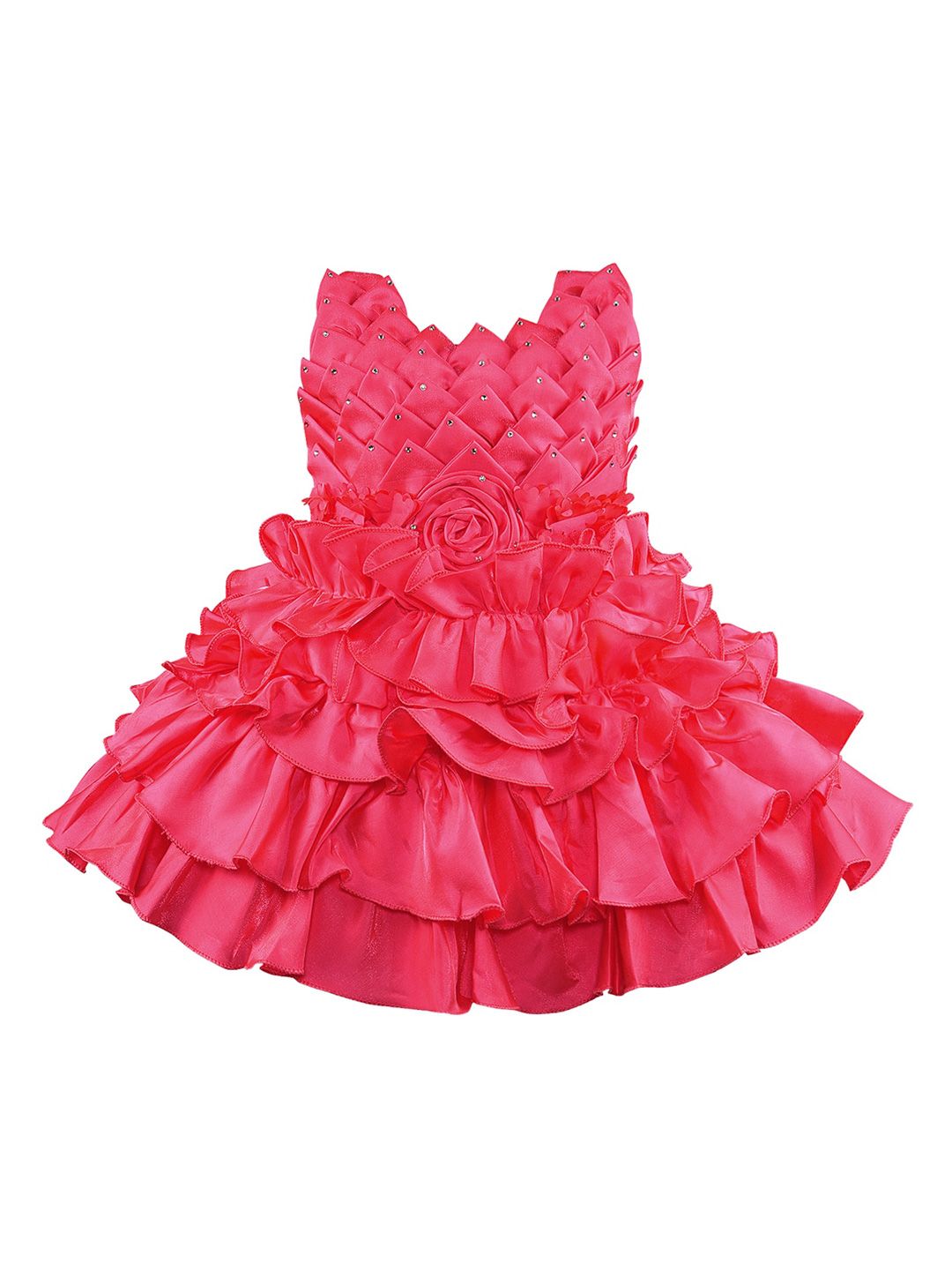 Wish Karo Self Design Satin Dress