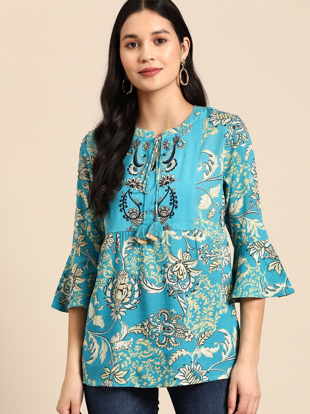 all about you Ethnic Motifs Printed Kurti Price in India