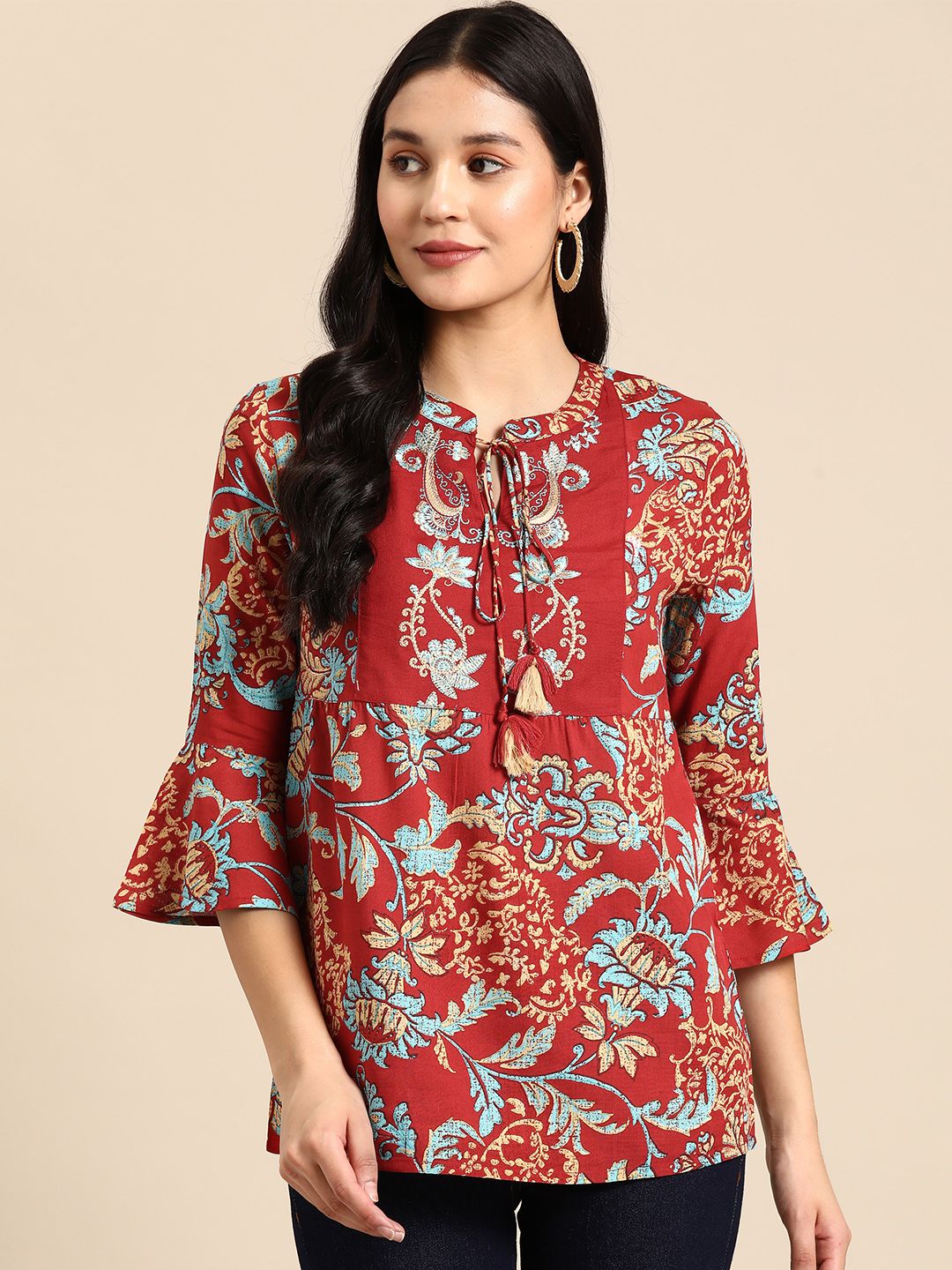 all about you Ethnic Motifs Printed Kurti Price in India