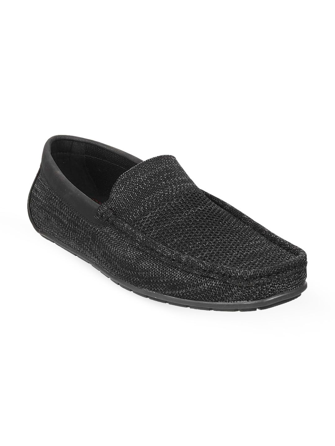 Metro Men Woven Design Suede Loafers