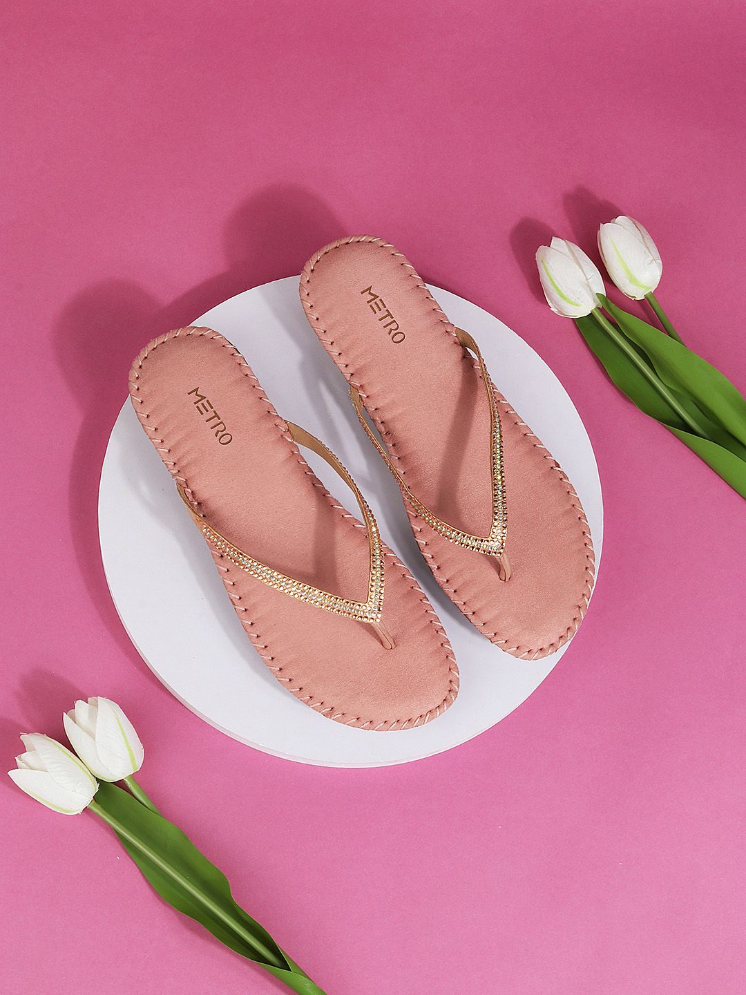 Embellished Comfort Sandals Metro Embellished Comfort Sandals