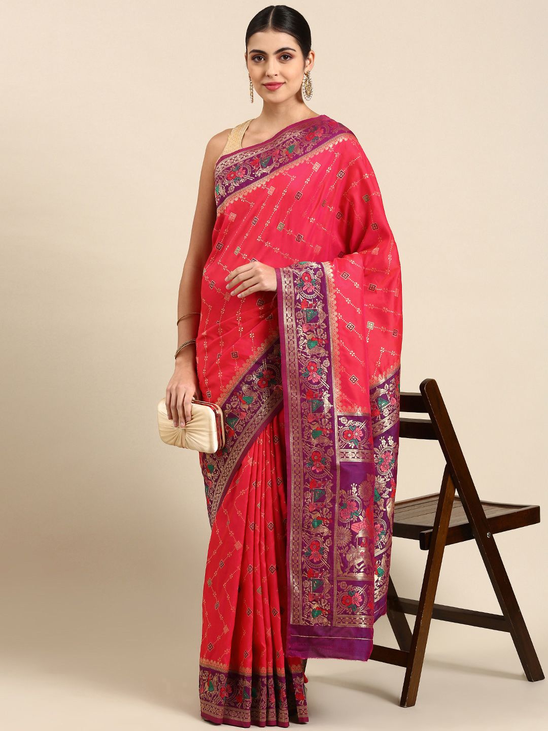 Mitera Woven Design Pure Banarasi Silk Saree Price in India