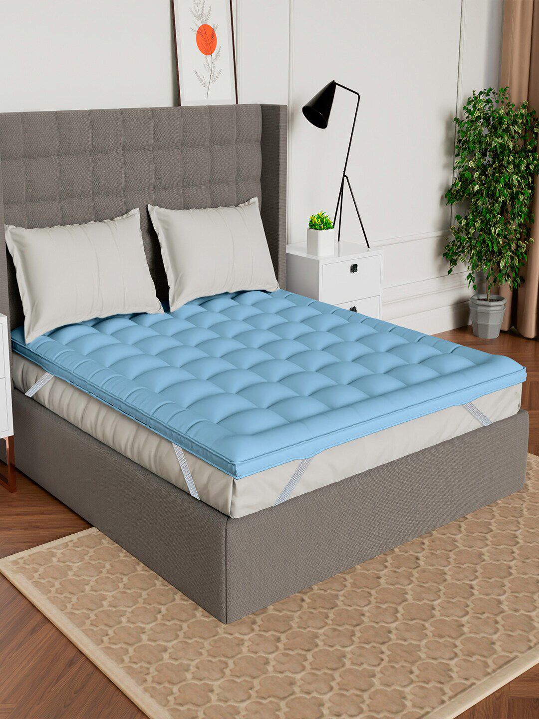 AVI AVI Turquoise Blue Single Bed Mattress Protector 500 GSM