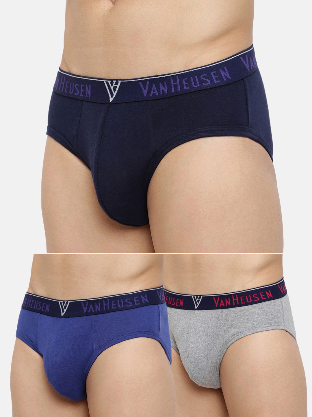 Van Heusen Men Multicolour Pack of 3 Solid Antibacterial Colour Fresh Briefs deal from myntra Van Heusen Men Multicolour Pack of 3 Solid Antibacterial Colour Fresh Briefs deal from myntra