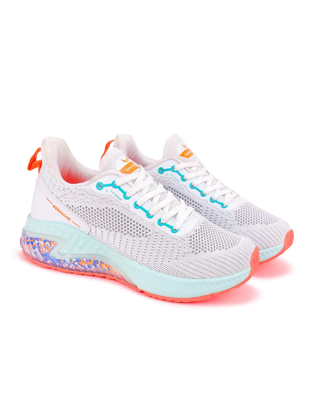 BERSACHE Men White Running Shoes