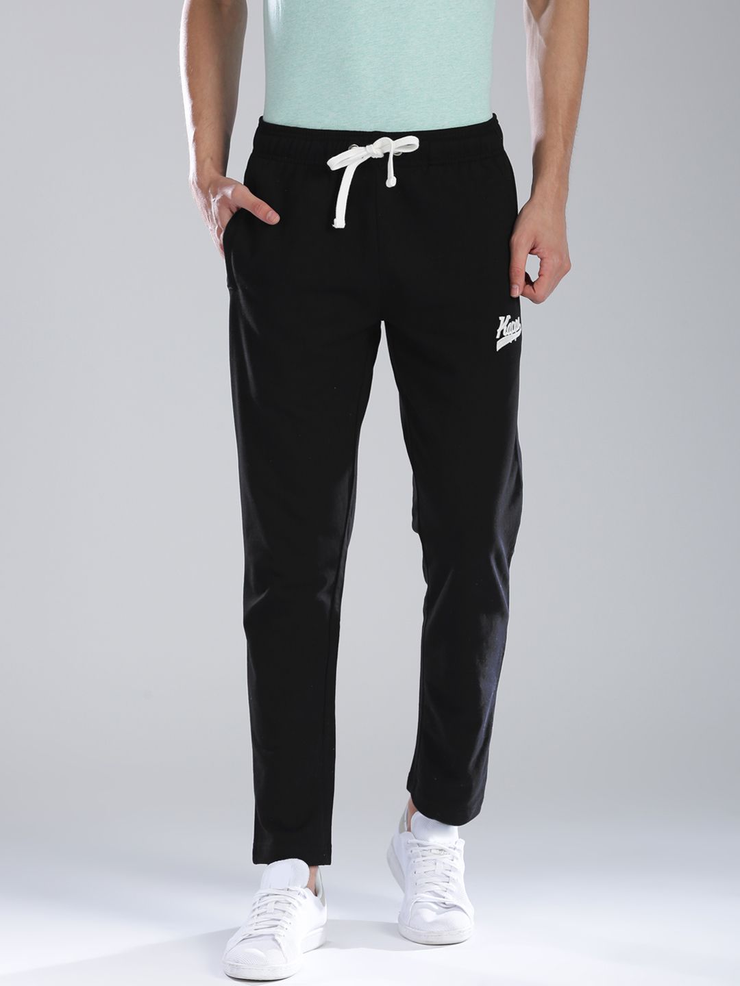 Kappa Black Slim Fit Track Pants