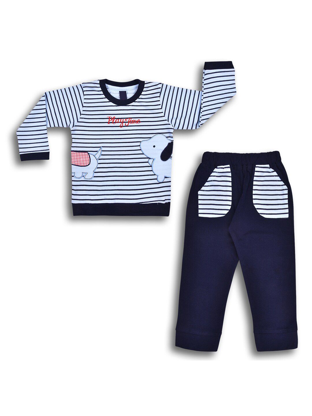 Wish Karo Boys Striped T-shirt with Trousers
