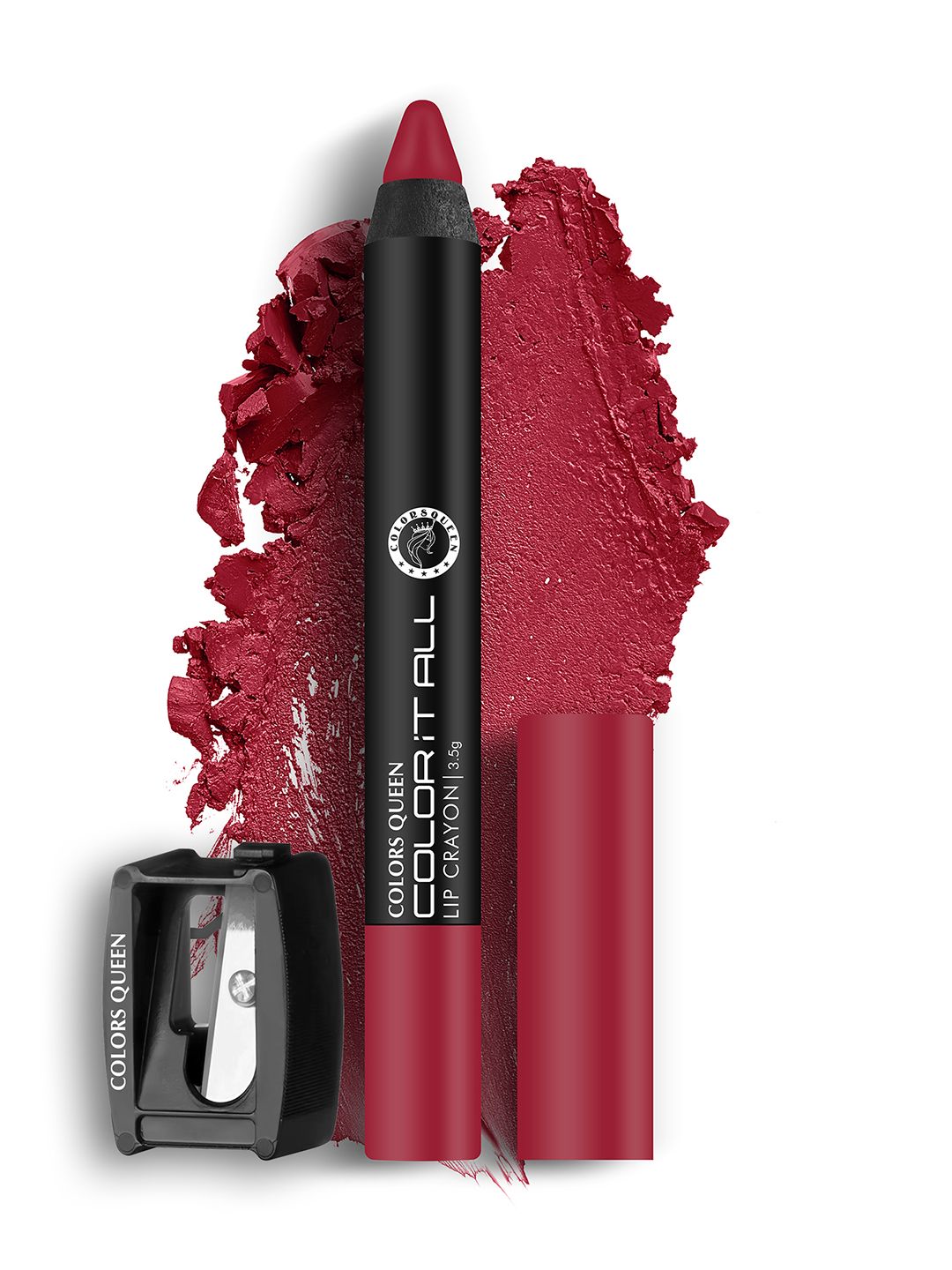 Colors Queen Color It All Non Tranfer Waterproof & Smude Proof Lip Crayon 3.5g - Hot Red 01