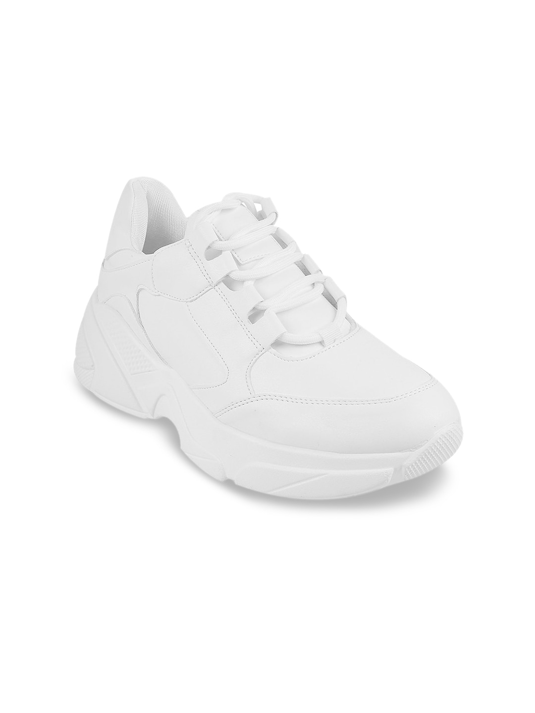 Mochi Women Lace-Up Sneakers Price in India