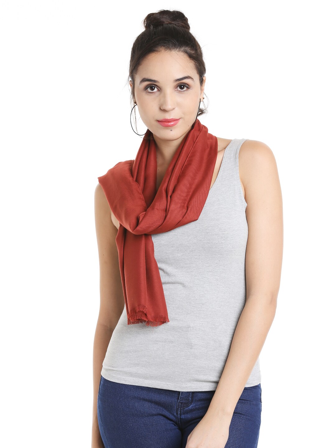 Noi Rust Red Shawl Price in India