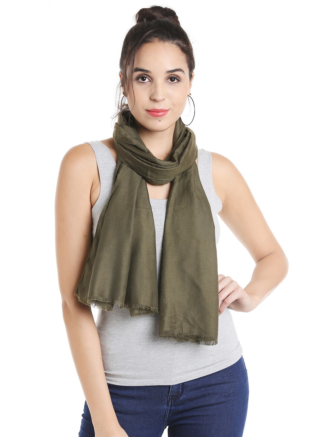 Noi Olive Green Shawl Price in India