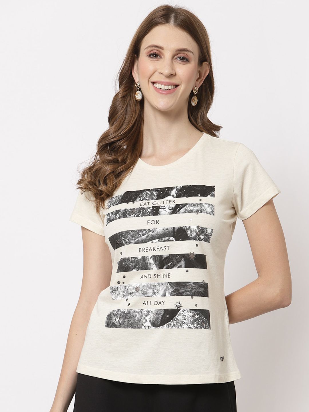 Juelle Printed Round Neck Top Price in India