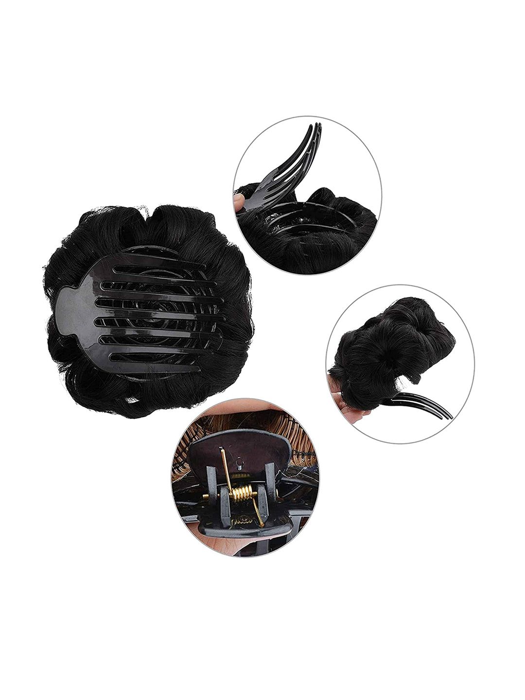 Buy CHRONEX Artificial Synthetic Hair Juda Bun Claw Clip Hair