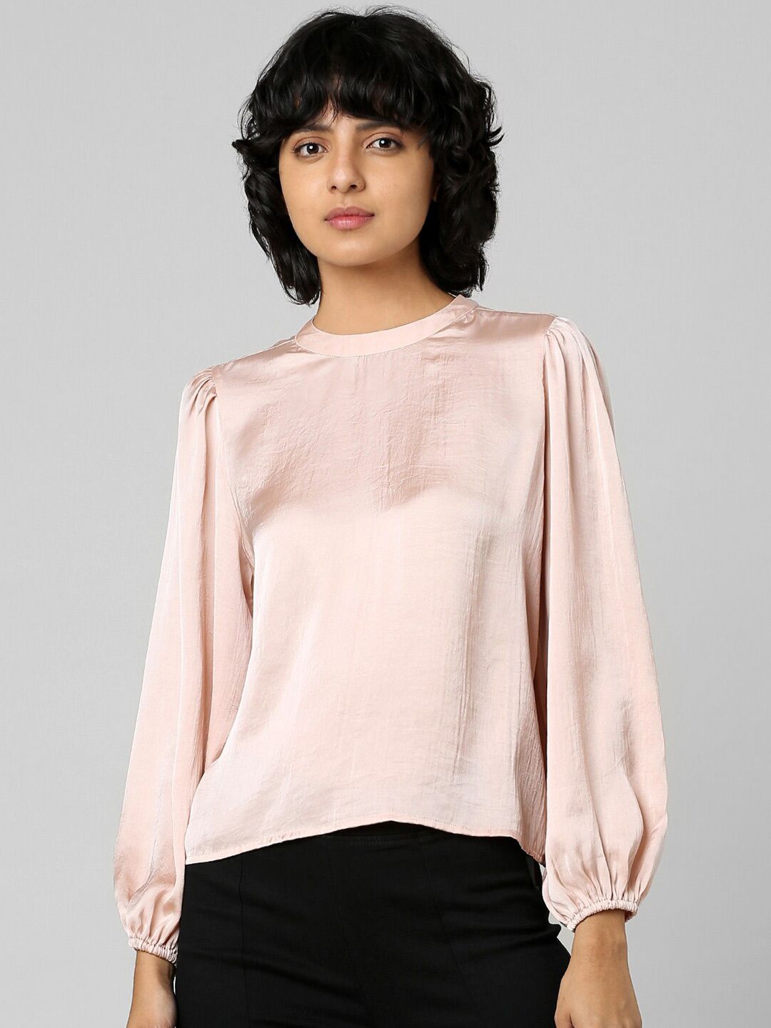 ONLY Woman Satin Long Sleeve Top Price in India