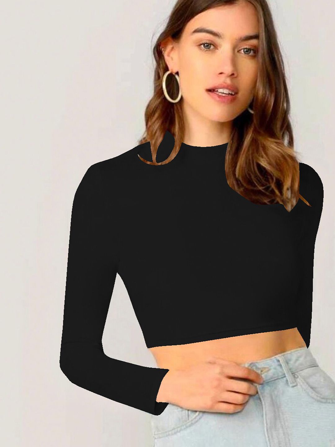 Dream Beauty Fashion Women High Neck Crop Top Price in India