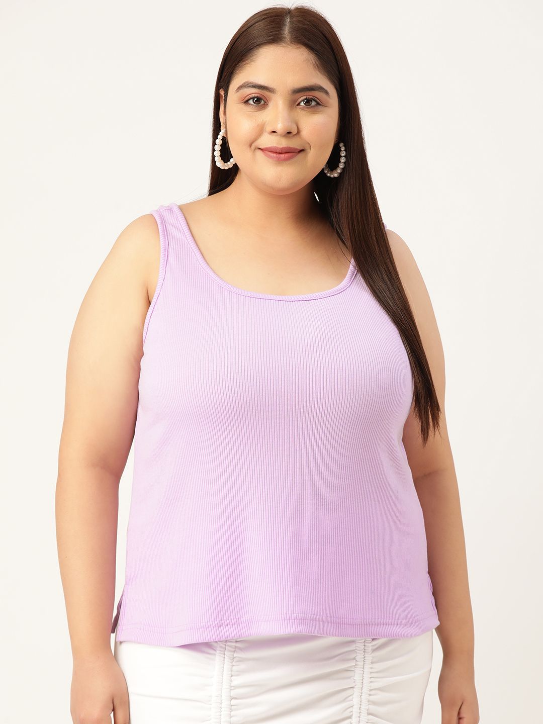 Buy theRebelinme Plus Size Womens Black Solid Camisole Top online