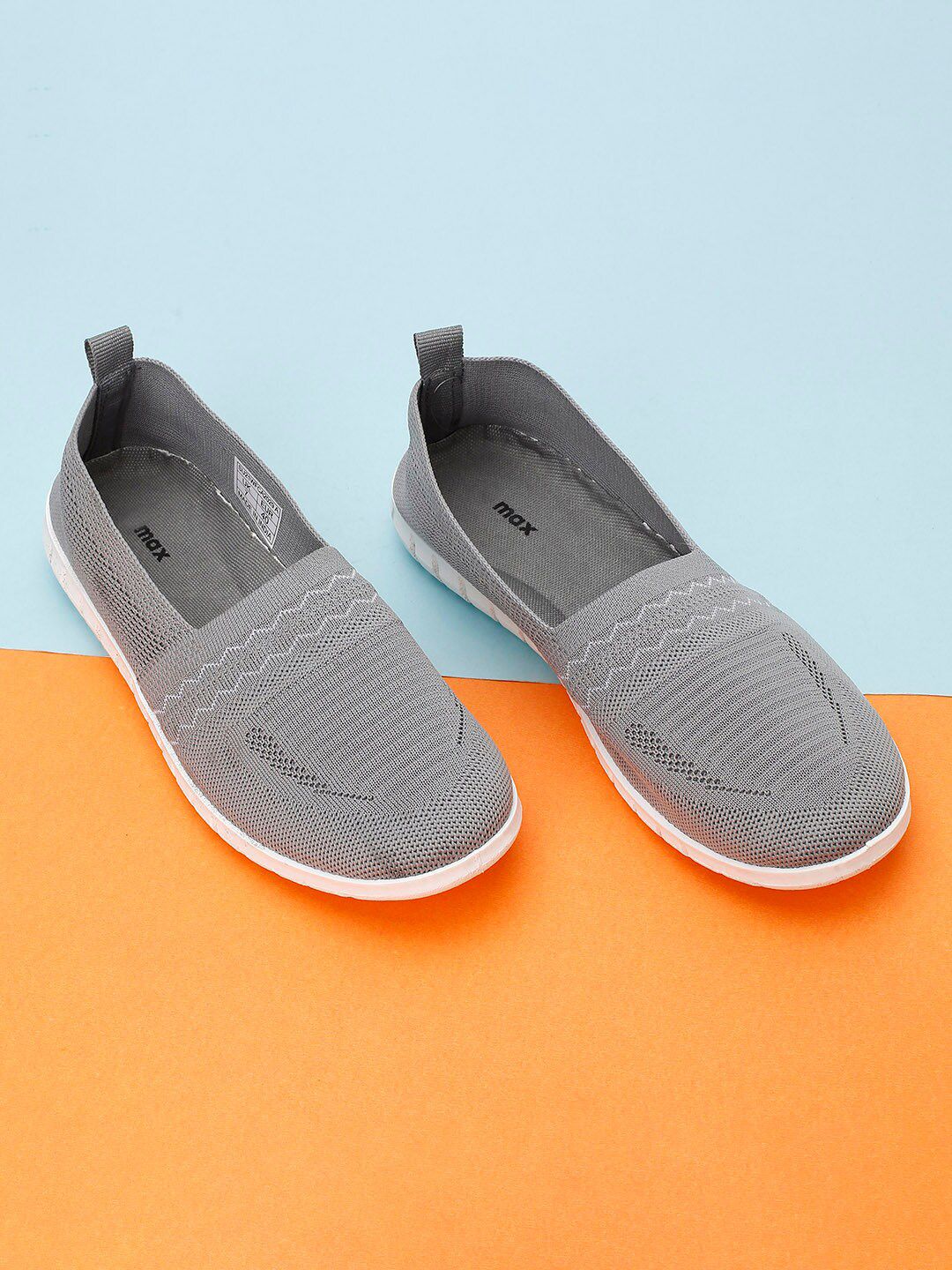 max Women Woven Design Slip-On Sneakers Price in India