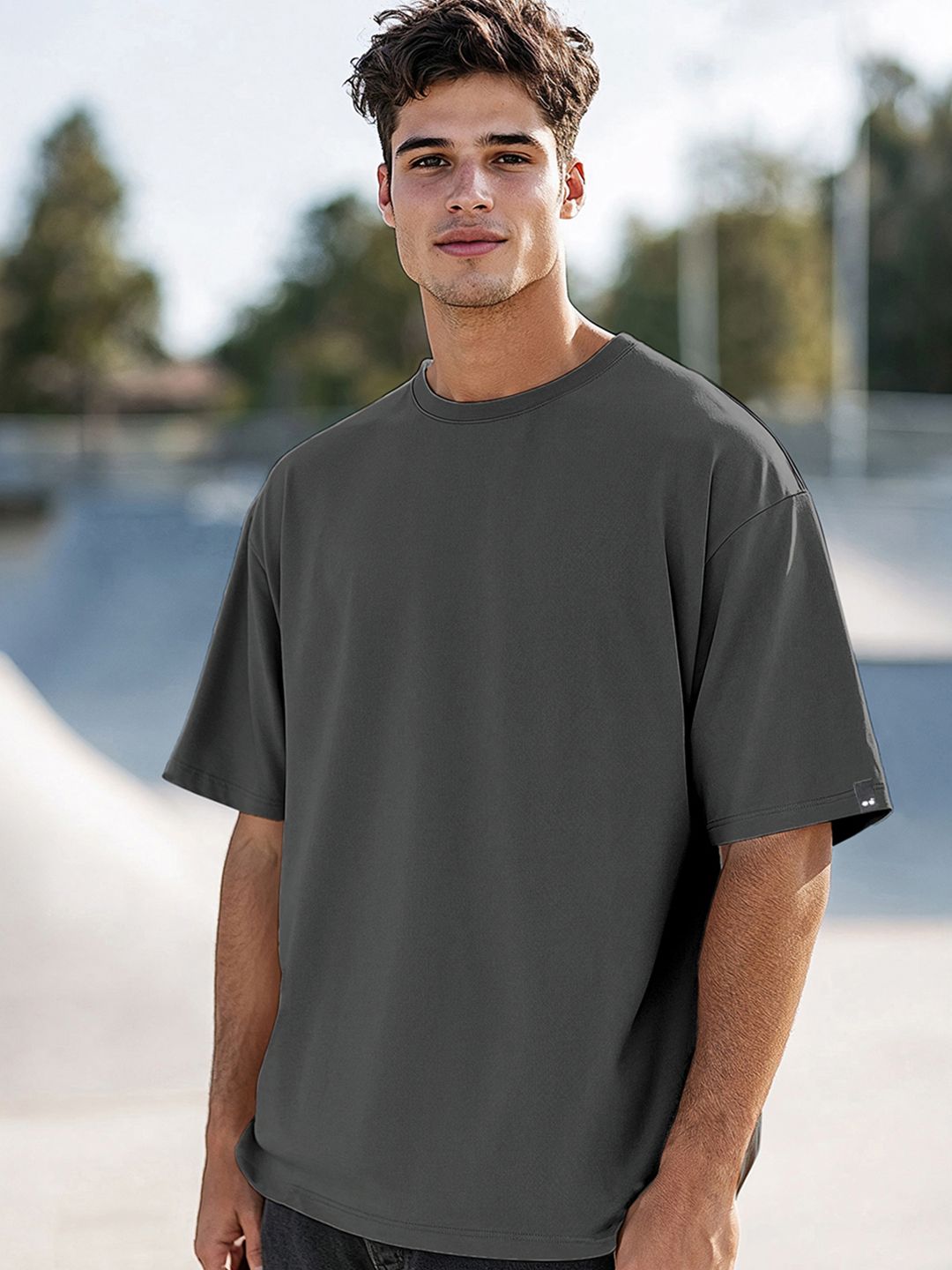 Bewakoof Men Cotton Drop-Shoulder Sleeves Oversize T-shirt